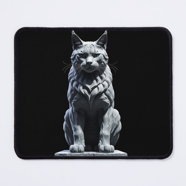 Item preview, Majestic Stone Cat Statue | Gothic Feline Artwork | Fantasy Cat Design designed and sold by Teeziyo.