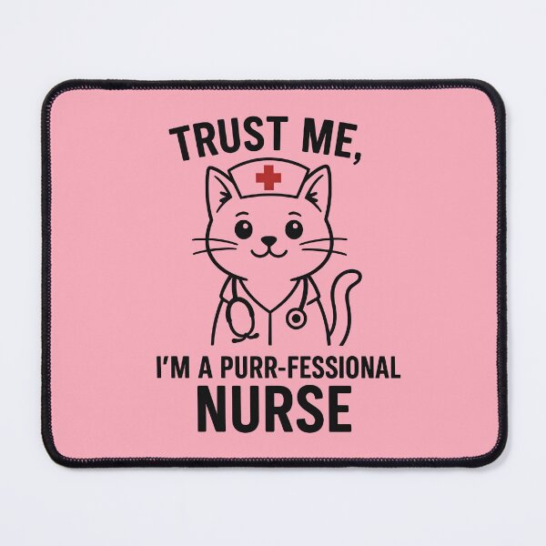Item preview, Funny Cat Nurse Gift | “Trust Me, I’m a Purr-fessional Nurse” Quote designed and sold by -TRAZZA-.