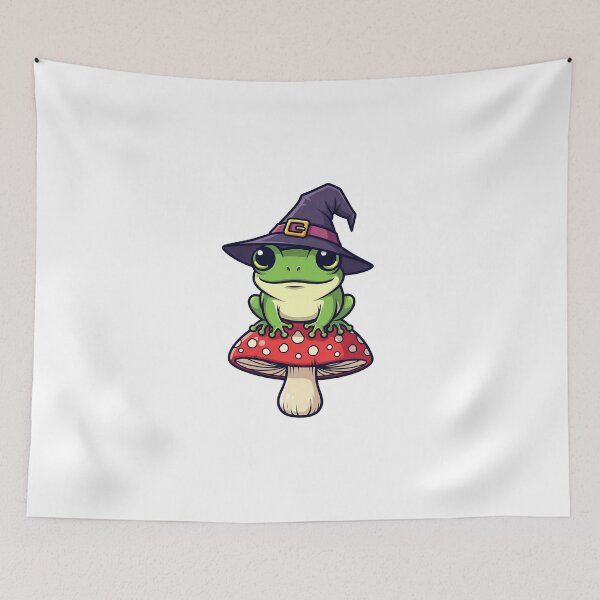 Item preview, Witchy Frog - Kawaii Cottagecore Magic designed and sold by ChameloX.