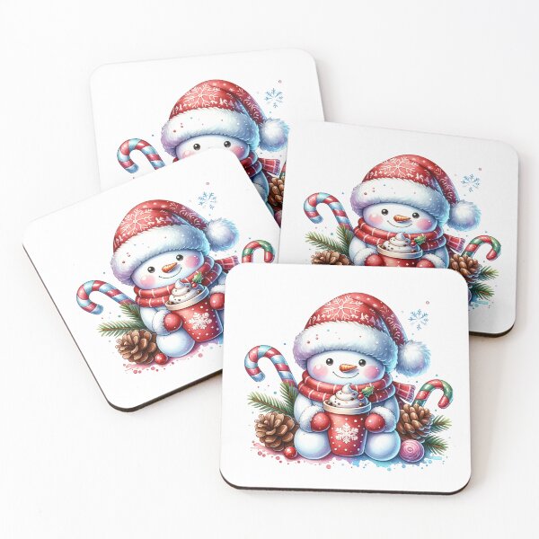 Item preview, Cute Christmas Snowman with Hot Cocoa designed and sold by HasHs.