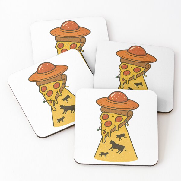Item preview, UFO Pizza Abduction – Funny Alien Pepperoni Design designed and sold by DMSdesigns1.