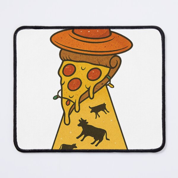 Item preview, UFO Pizza Abduction – Funny Alien Pepperoni Design designed and sold by DMSdesigns1.
