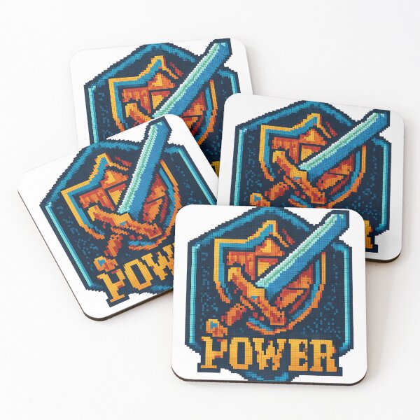Item preview, Pixel Quest Sword & Shield – Retro 8-Bit Hex-Art Gaming Design designed and sold by TONSNAP.