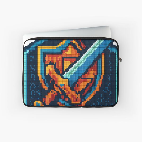 Item preview, Pixel Quest Sword & Shield – Retro 8-Bit Hex-Art Gaming Design designed and sold by TONSNAP.