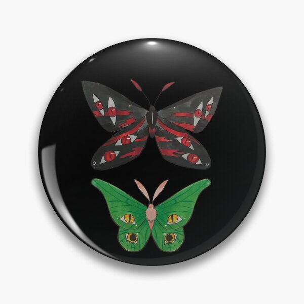 Item preview, Scary Moth and Luna Moth designed and sold by fern.prints.