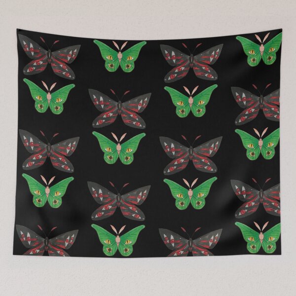 Item preview, Scary Moth and Luna Moth designed and sold by fern.prints.