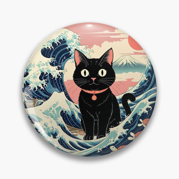 Item preview, Japanese Wave Kawaii Cat  designed and sold by Bawek85Designs.