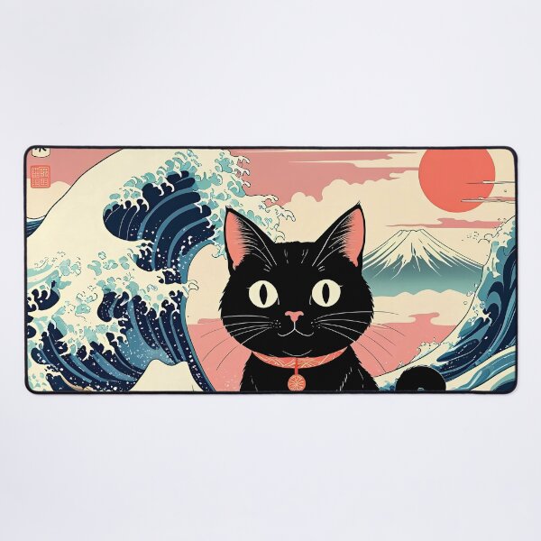 Item preview, Japanese Wave Kawaii Cat  designed and sold by Bawek85Designs.