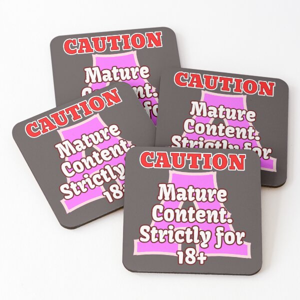 Item preview, Caution Mature Content – Adults Only 18+ Funny Warning Design designed and sold by PunArtistry.