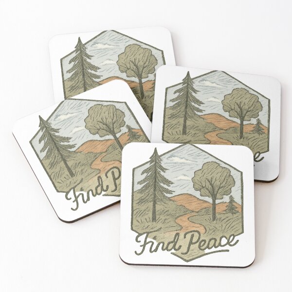Item preview, Find Peace Sketch – Hand-Drawn Forest Hex-Art Design designed and sold by TONSNAP.