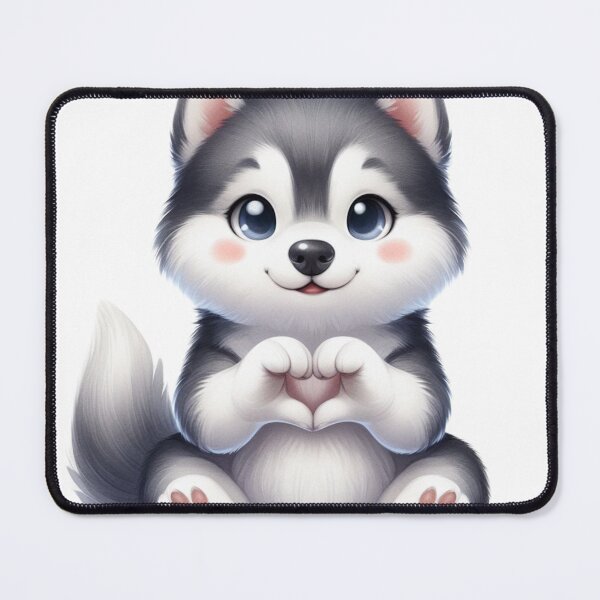 Item preview, Dogs Giving Heart Hand Sign- Siberian Husky designed and sold by Eiwaprints.