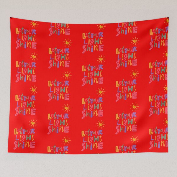 Item preview, Let Your Light Shine – Colorful Motivational Quote Design, Positive Vibes, Uplifting Retro Typography designed and sold by SmyrnaArtGalery.