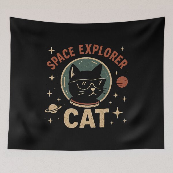 Item preview, Space Explorer Cat - Cool Cat Astronaut in Space designed and sold by VinsendDraconi.