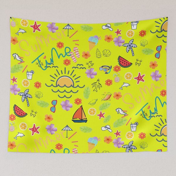 Item preview, Summer Vacation – Beach, Sun & Adventure Illustration designed and sold by dotitoko.