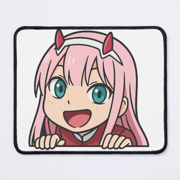 Item preview, ZeroTwo 002 Chibi Sticker Looking Excited Big Eyes Sweet Cute Darling in the Franxx designed and sold by CutCatPrints.