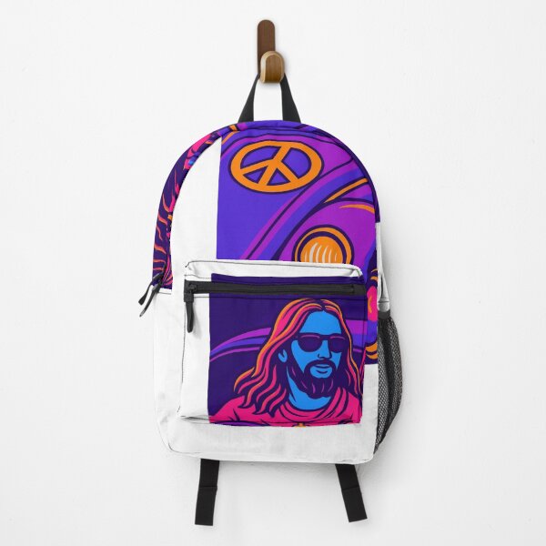 Item preview, “Peace, Love & the Long-Haired Driver” – Hippie Jesus Retro Van Trip Tee designed and sold by ReyDeLaCalle.