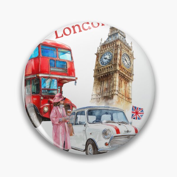 Item preview, My little London, red bus, mini, mini cooper, Union Jack, lady, Big Ben designed and sold by Coolparrotgirl.