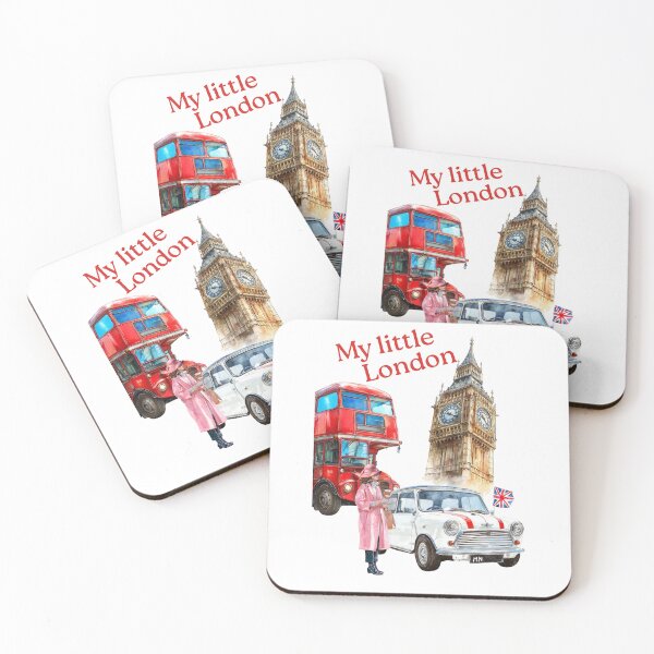 Item preview, My little London, red bus, mini, mini cooper, Union Jack, lady, Big Ben designed and sold by Coolparrotgirl.