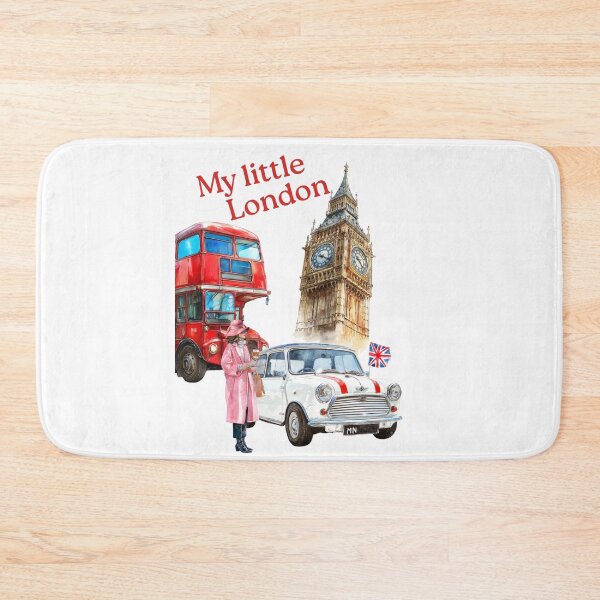 Item preview, My little London, red bus, mini, mini cooper, Union Jack, lady, Big Ben designed and sold by Coolparrotgirl.