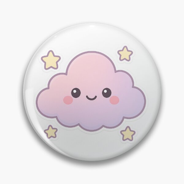 Item preview, Kawaii Cloud Stickers – Magical Pastel Cloud with Stars designed and sold by ClipVictuumArts.