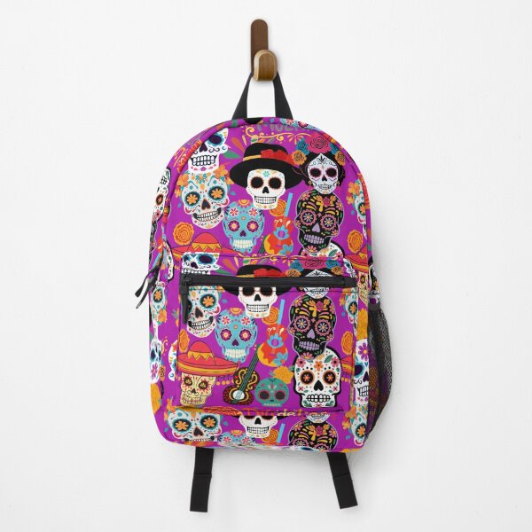 Item preview, Dia de los Muertos T-Shirt – Colorful Sugar Skulls Halloween Graphic Tee designed and sold by TeeTrekker.