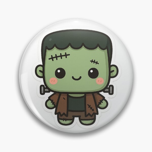 Item preview, Kawaii Frankenstein Monster – Cute Halloween Sticker designed and sold by ClipVictuumArts.