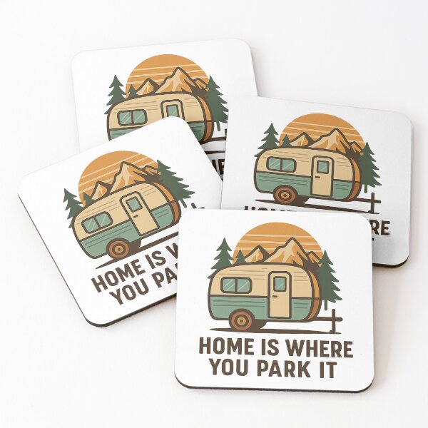 Item preview, Home Is Where You Park It – Retro Camper Van Life Design designed and sold by DMSdesigns1.