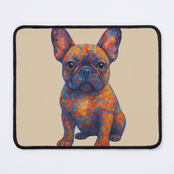 Item preview, Colorful French Bulldog Pointillist Painting designed and sold by NoRestDesigns.