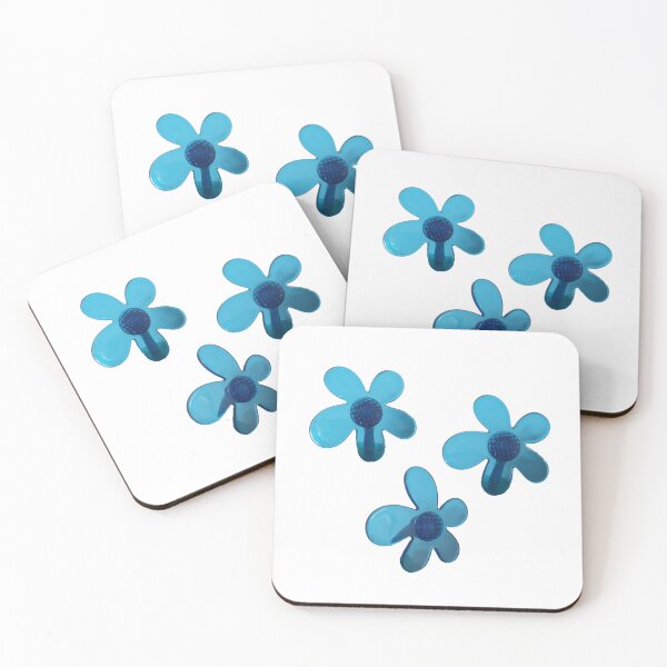 Item preview, Three Blue Transparent Flowers – Tre Fiori Trasparenti Blu – 青い透明な花3つ designed and sold by LenaBlueDesigns.