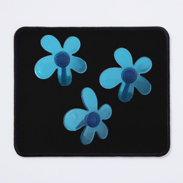 Item preview, Three Blue Transparent Flowers – Tre Fiori Trasparenti Blu – 青い透明な花3つ designed and sold by LenaBlueDesigns.