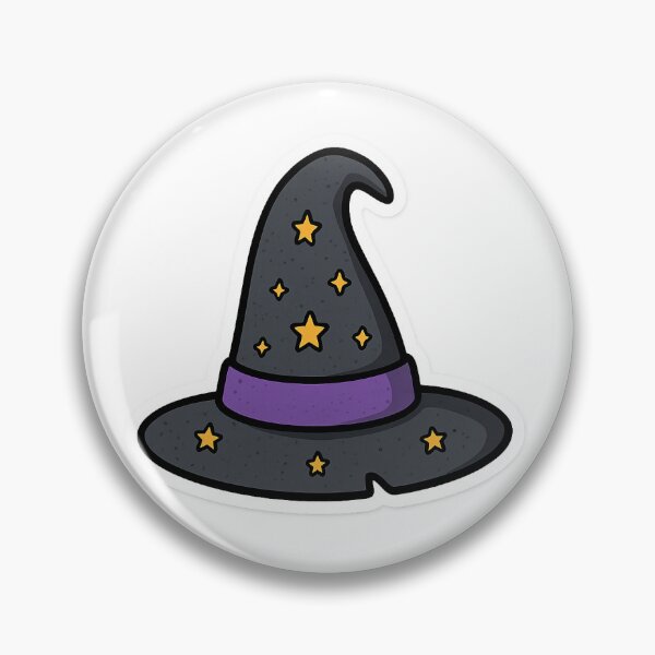 Item preview, Kawaii witch hat with stars – magical Halloween design designed and sold by ClipVictuumArts.