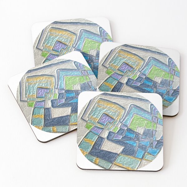 Item preview, Geometric Salad Round Leather Abstract Design designed and sold by SmashingDeals.