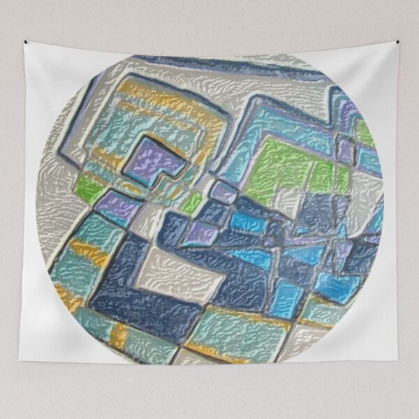 Item preview, Geometric Salad Round Leather Abstract Design designed and sold by SmashingDeals.