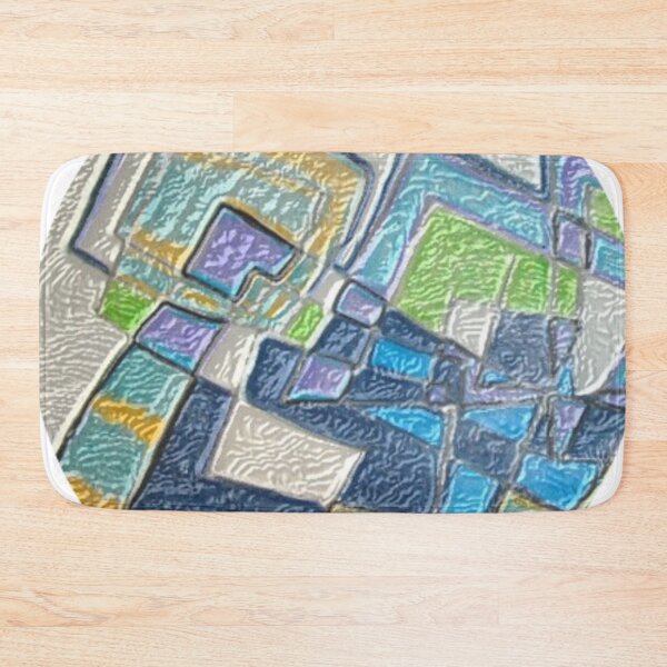 Item preview, Geometric Salad Round Leather Abstract Design designed and sold by SmashingDeals.
