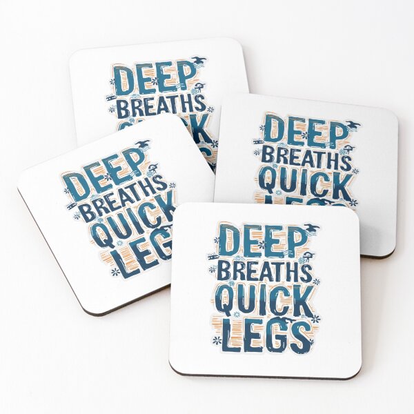 Item preview, Deep Breaths, Quick Legs – Motivational Triathlon Sticker designed and sold by Triathlongram.