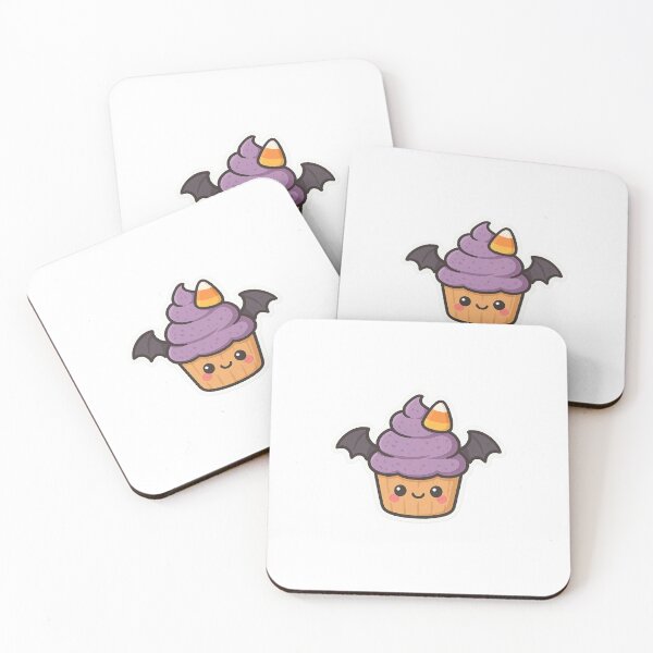 Item preview, Kawaii Halloween Cupcake with Bat Wings – Sweet Spooky Dessert designed and sold by ClipVictuumArts.