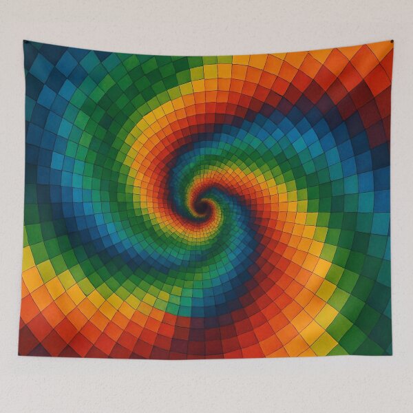 Item preview, Spiral of colored squares designed and sold by Sigtrix.