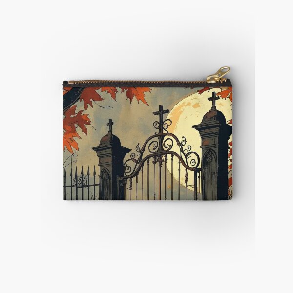 Item preview, Pumpkin Graveyard Gates – Rustic Halloween Charm designed and sold by Deezyned.