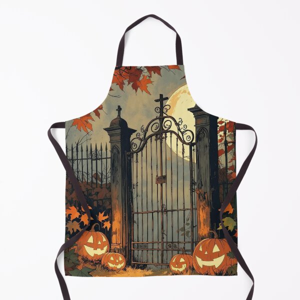 Item preview, Pumpkin Graveyard Gates – Rustic Halloween Charm designed and sold by Deezyned.