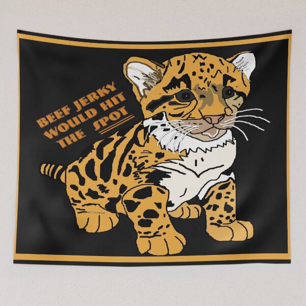 Item preview, Leopard Cub Wants Some Beef Jerky designed and sold by kristalcurt.