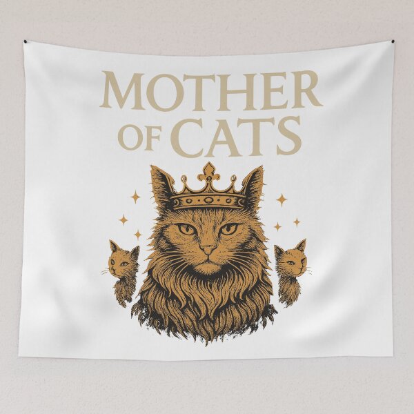 Item preview, Majestic Cat Crown Graphic designed and sold by ThreadQuirk.