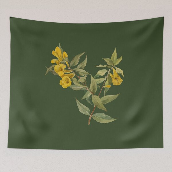 Item preview, Yellow Jessamine Vintage Botanical Vector Illustration designed and sold by taiche.
