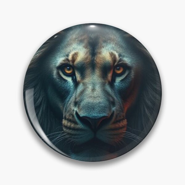 Item preview, Neon Lion Poster – Glowing Digital Art, Mystical Big Cat Wall Décor designed and sold by Bohospiritart.