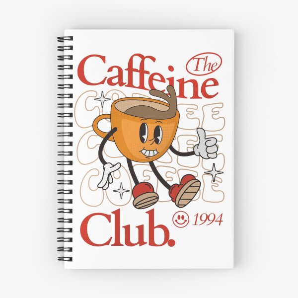 Item preview, The Caffeine Club — Retro Cartoon Coffee Cup Tee designed and sold by Crowniex.