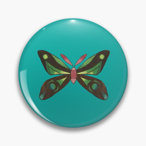 Item preview, Brown and Teal Moth designed and sold by fern.prints.