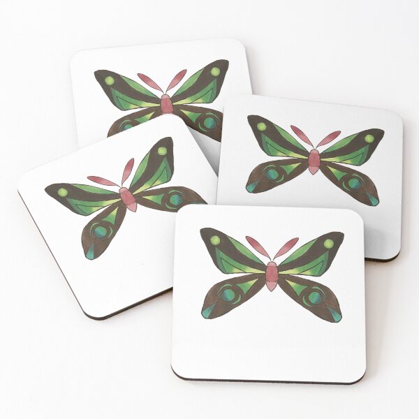 Item preview, Brown and Teal Moth designed and sold by fern.prints.