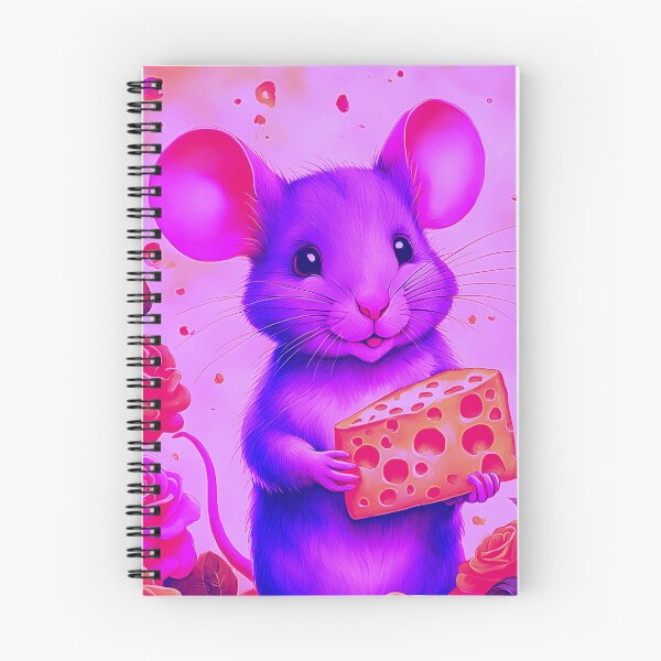 Item preview, Vibrant Happy Mouse With Cheese And Roses designed and sold by asurtiumgreen.