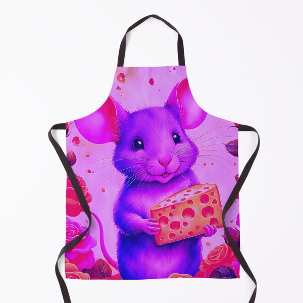 Item preview, Vibrant Happy Mouse With Cheese And Roses designed and sold by asurtiumgreen.