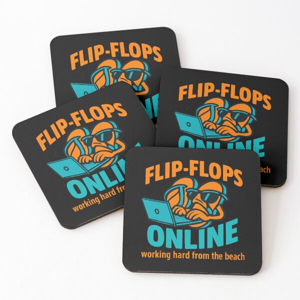 Item preview, Flip Flops Online – Working Hard From the Beach designed and sold by MeshesBerlin.
