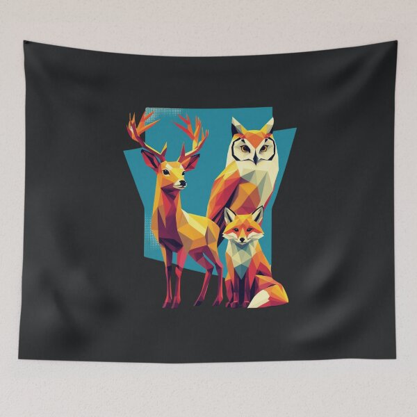 Item preview, Geometric Fox Polygonal Art designed and sold by Zakrytos ★★★★★.